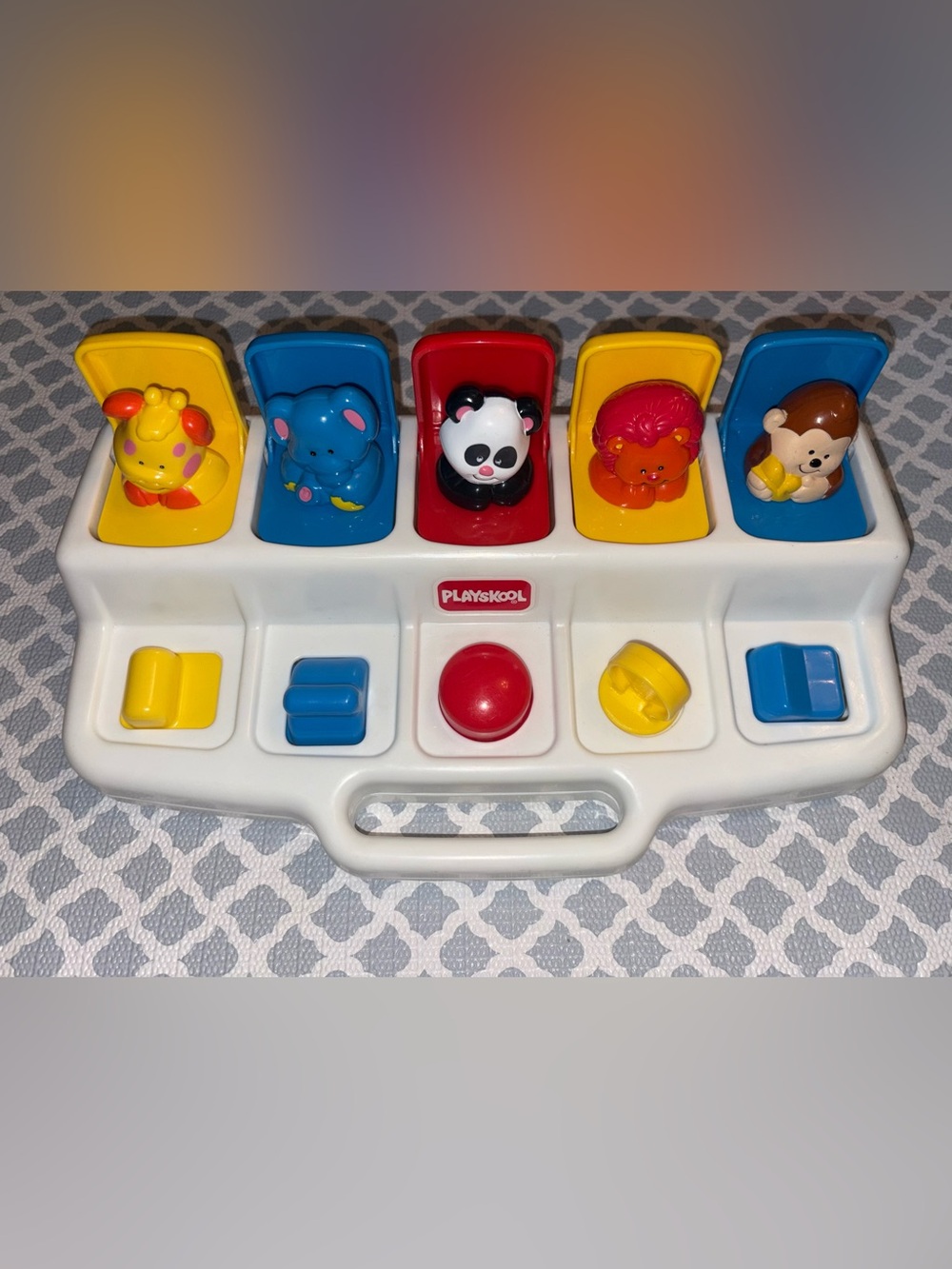 Vintage 1995 Playskool Poppin Pals Pop Up Jungle Zoo Animals Baby Toddler Toy